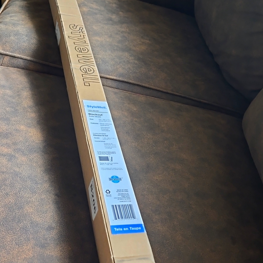 StyleWell Blackout Roller Shades 55inx72in